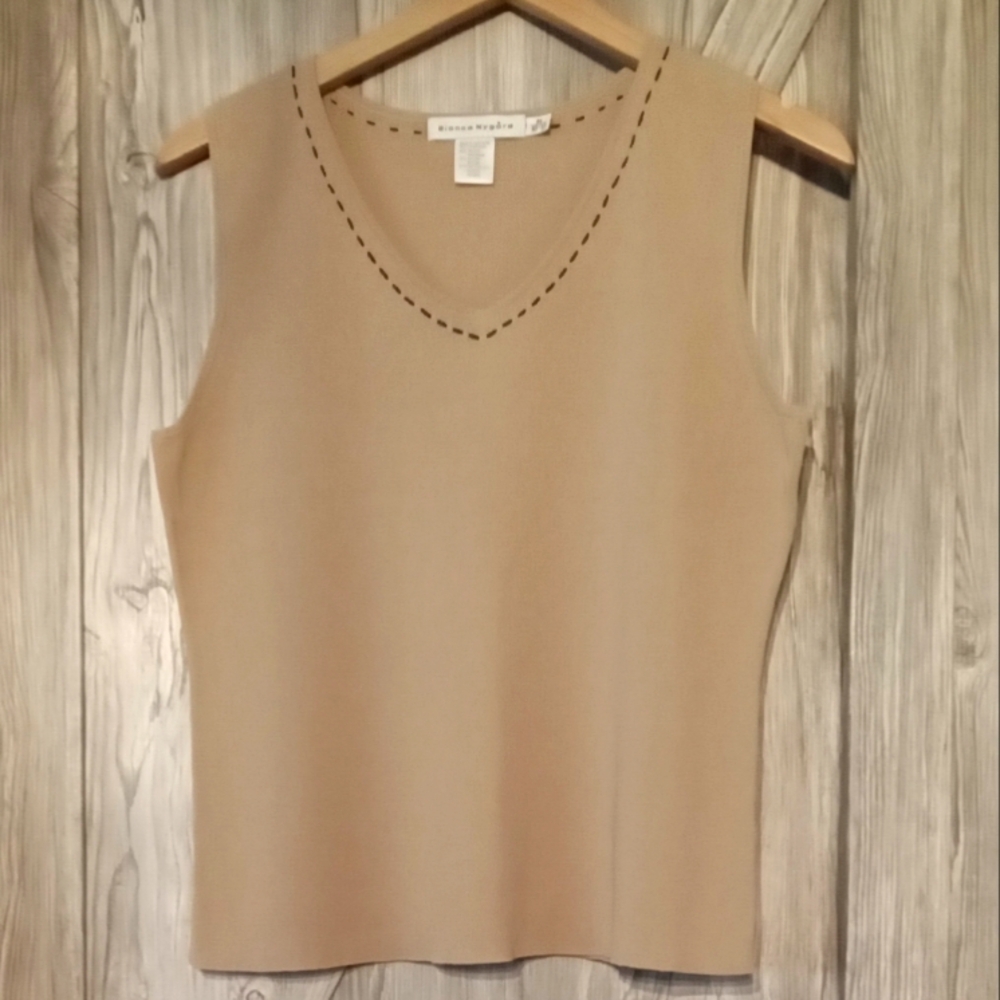 Bianca Nygard Tan Sleeveless Tank Top M